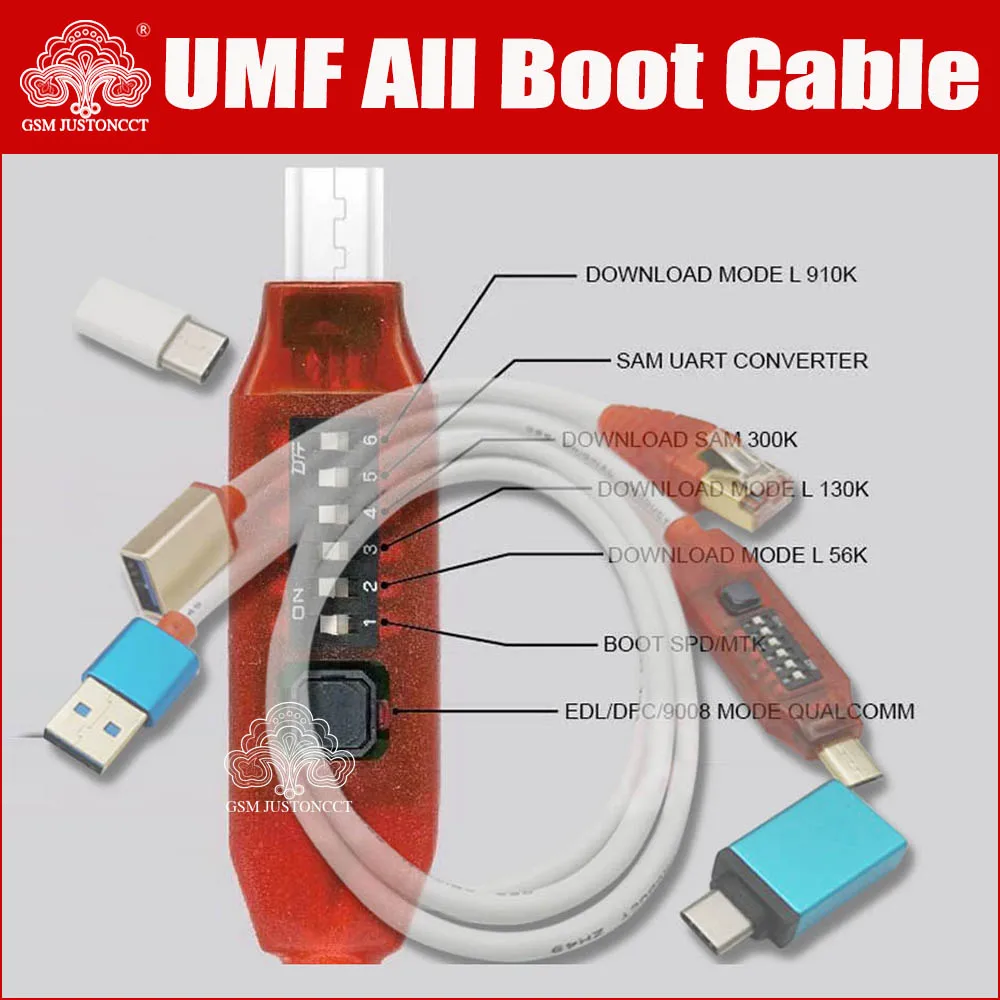 All Boot Cable (EASY SWITCHING) Micro USB RJ45 All in One Multifunction Boot Cable edl cable UMF ALL IN ONE BOOT CABLE