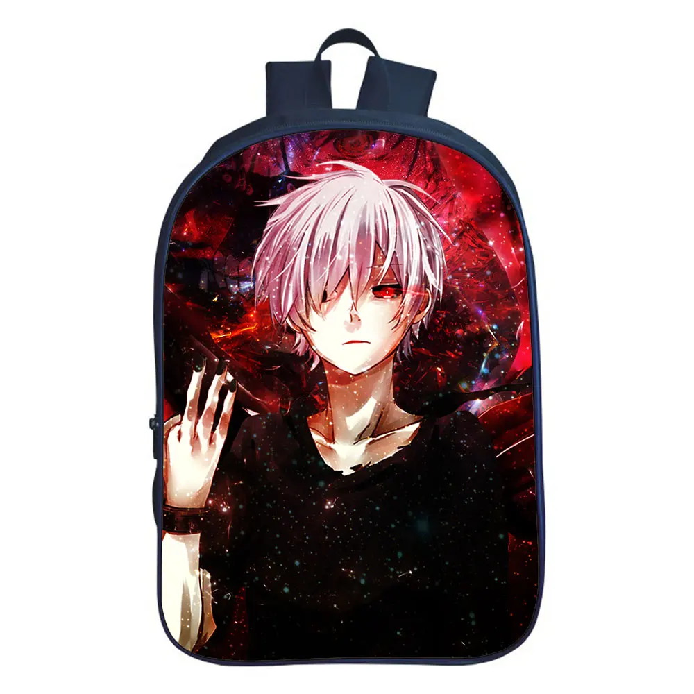 Anime Tokyo Ghoul plecak męski nastolatek dzieci duża pojemność torby szkolne Cartoon Tokyo Ghoul Kaneki Ken przenośny Bookbag