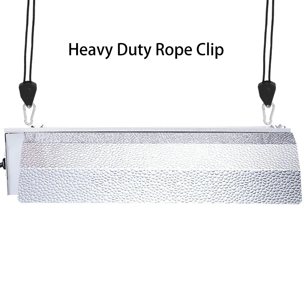 Heavy Duty Adjustable Rope Clip 1/8Inch For Grow Light Kit 1pcs Zinc Alloy Hookv Hanging Rope Ratchet Gardening Plastic Pulley