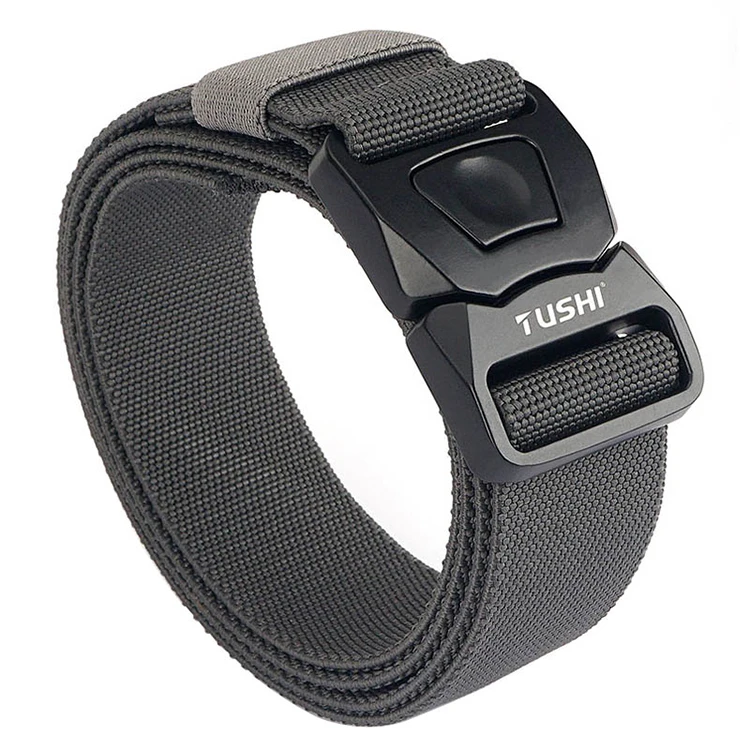 VATLTY Neue männer Elastische Gürtel Matte Schwarz Legierung Schnalle Quick Release Taktische Outdoor Gürtel Militär Armee Hüftgürtel Männlichen Bund – Detail 11