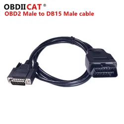 Najnowsza samochodowa kabel rozszerzający 100CM OBD 2 OBD2 męski do DB15 męski OBDII OBD II