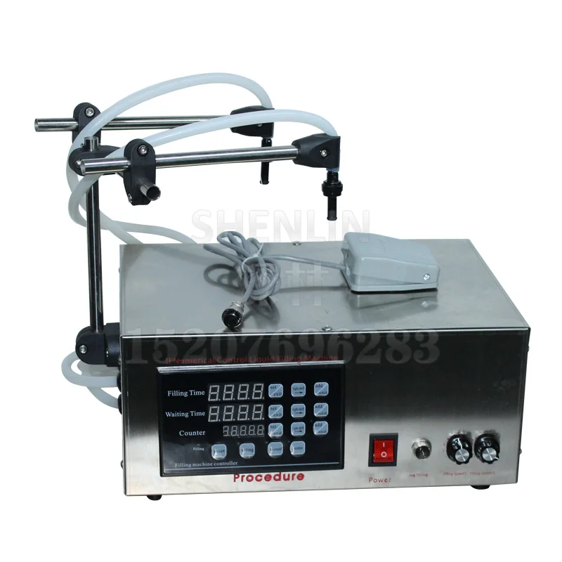 2-Head filling machine electric filler digital water filling machine beverage essential oil bottling machine 110V/220V SHENLIN