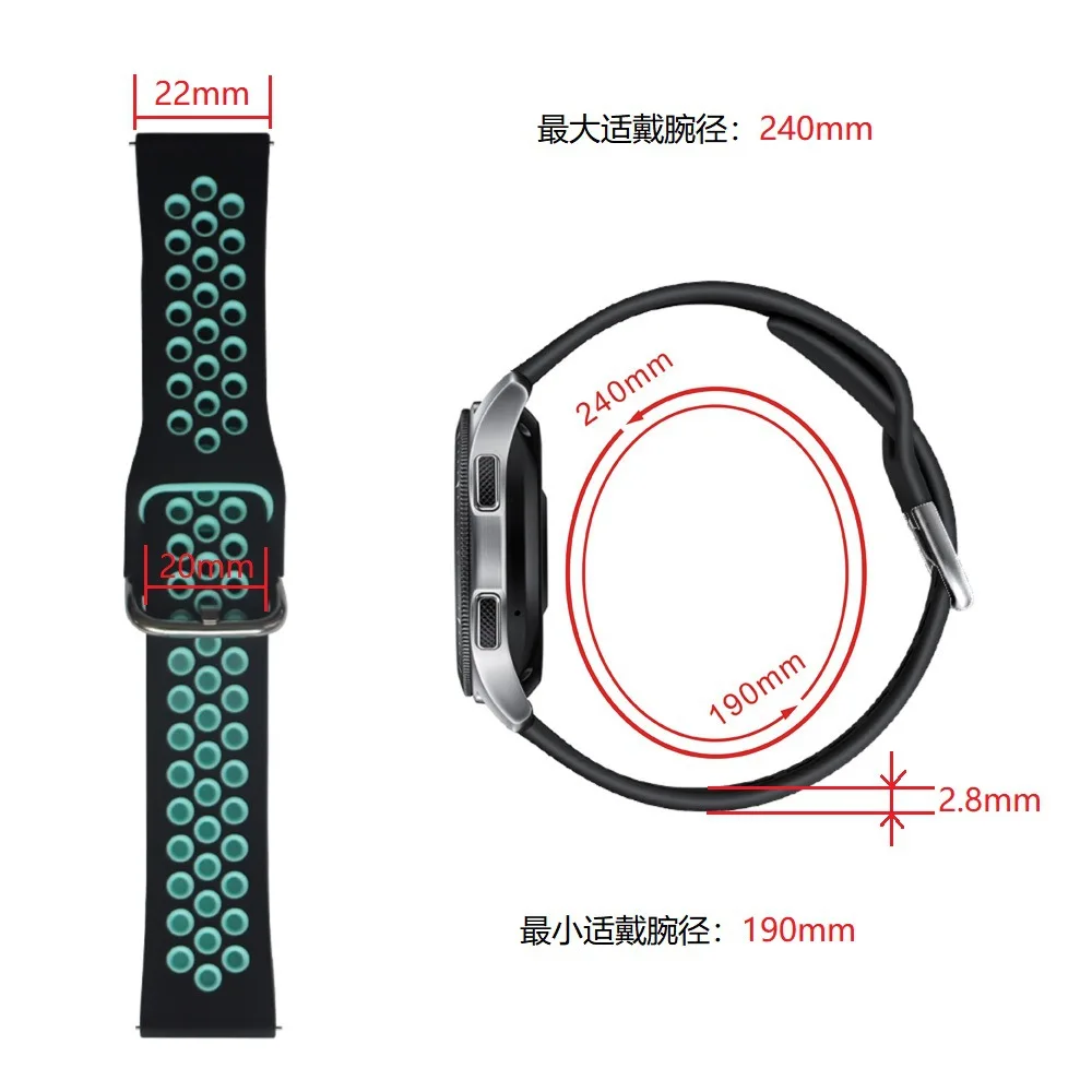 สำหรับนาฬิกา Amazfit GTR 47มม.สมาร์ทนาฬิกา22Mm สายรัดข้อมือสำหรับ Xiaomi Huami Amazfit Pace/stratos/2 Stratos/Stratos 3