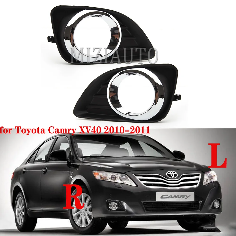 For Toyota Camry XV40 2010 2011 ACV40 Front Fog Light Lamp Grille Foglamps Cover Trim Facelift Car Accessories