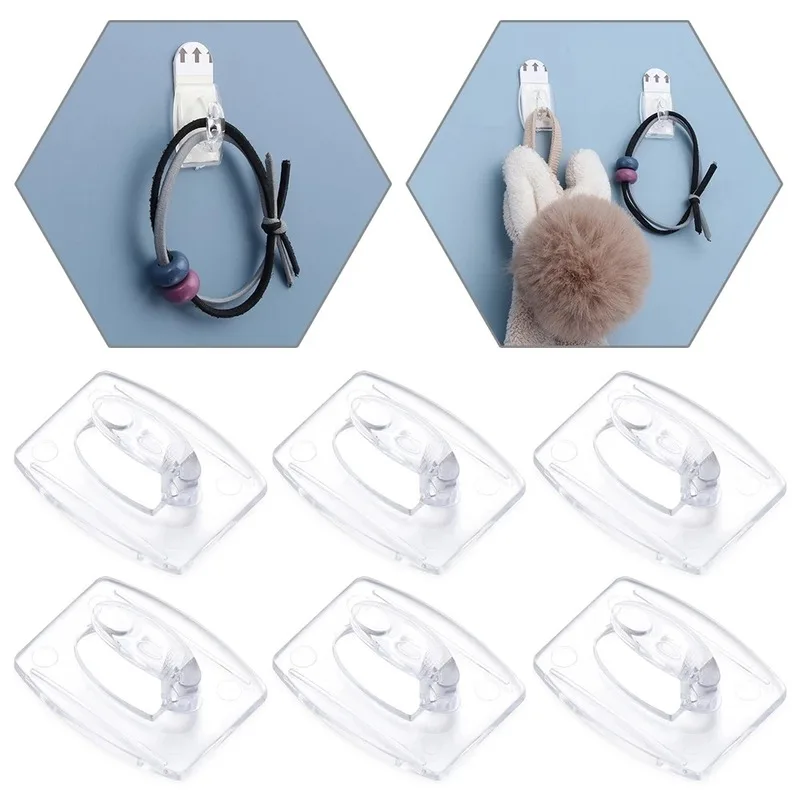 Mini ganci a parete impermeabile trasparente forte ganci autoadesivi Rack per cucina domestica bagno appendiabiti Organizer Holder