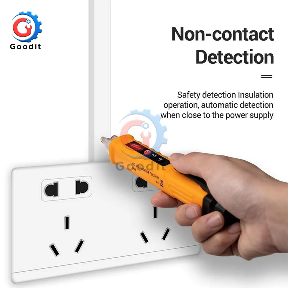 ANENG VD802 Non-Contact AC Voltage Tester Indicator 12V-1000V Outlet Voltage Checker Meter LED Socket Volt Detector Test Pen