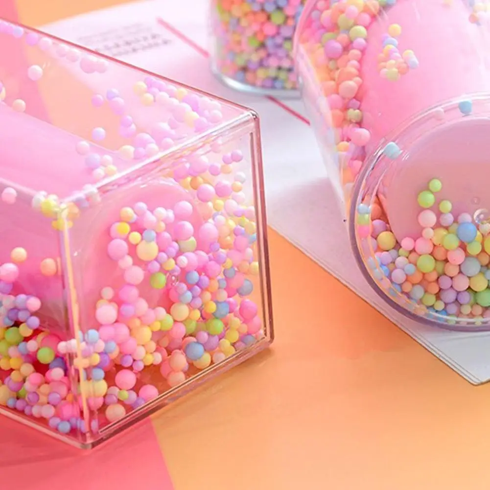 Pen Pencil Holder with Colorful Balls Desktop Storage Box Office Desk Organizer Stationery