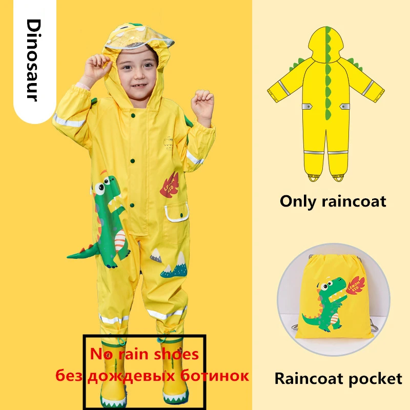 Cute Unicorn Oxford Cloth Baby Raincoat Outdoor Waterproof Rain Coat Kids Jumpsuit Rainwear Girl Boy One Piece Raincoat