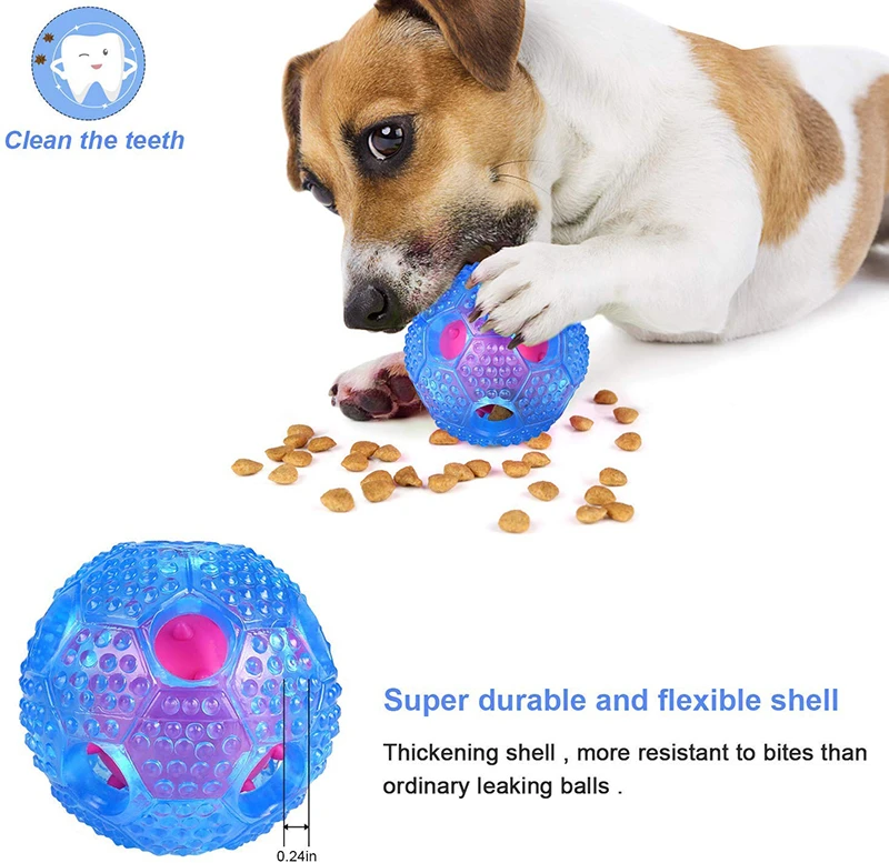 Benepaw Durable IQ Treat Ball For Dogs Nontoxic Rubber Food Dispensing Pet Toys For Small Medium Large Dogs Teeth Cleaning