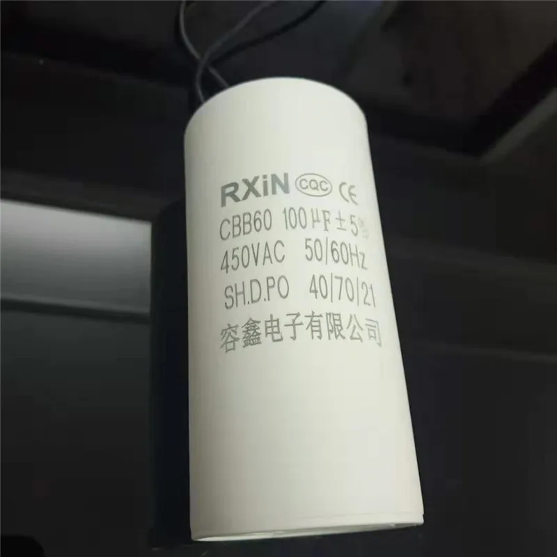 Capacitor 450v ac 100uf série capacitor corrida, capacitor de motor, bomba de água ac, capacitor de arranque, capacitor de motor