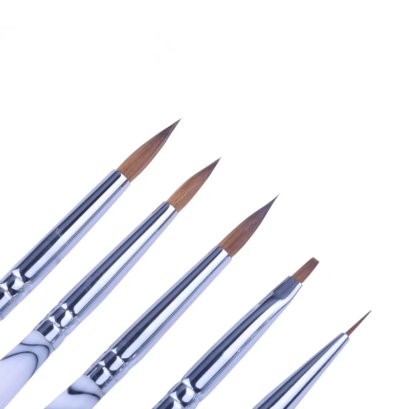 5pcs Dental Lab Porcelain Ceramic Finest Sable Ermine Brush Pen Set Tool Dental Lab Porcelain Applying Pen