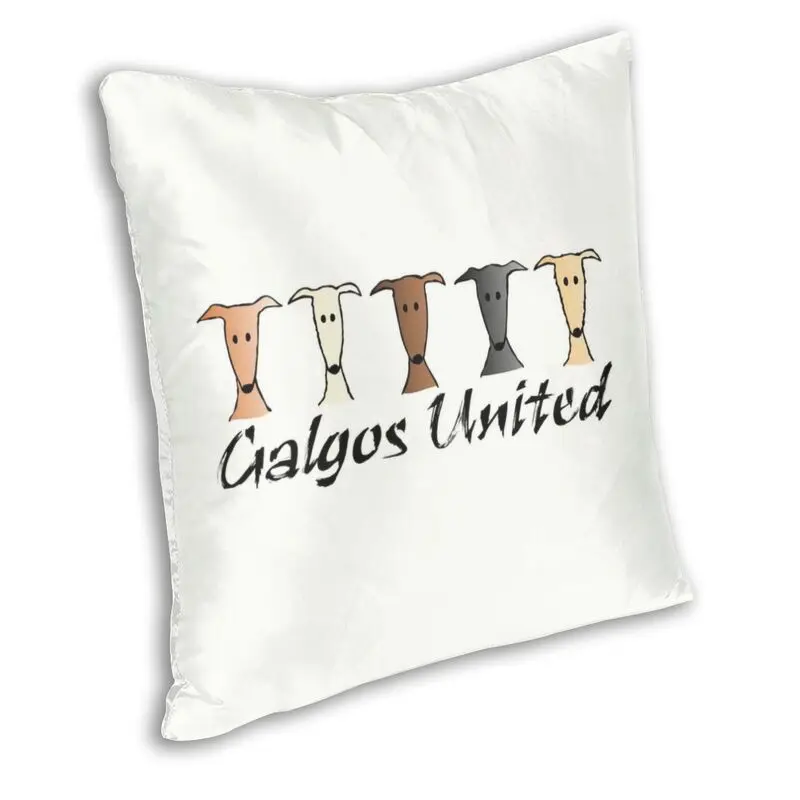 Galgos United Greyhound Throw Pillow Case Home Decor Custom Square Whippet Sighthound Dog Cushion Cover Pillowcover for Sofa