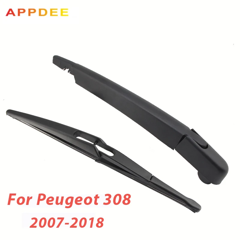 APPDEE Rear Wiper Arm & Rear Wiper Blade for Peugeot 308 Hatchback (2007 2008 2009 2010 2011 2012 2013 2014 2015 2016 17 18) SW