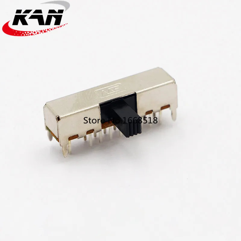 50PCS SK-43D05 4P3T Four pole three throw handle heights 3mm slide switch side insert 16 pin with 4 fixed pin