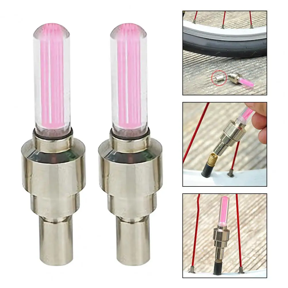 LED Wheel Light Neon Lamp Tire Valve Cap Lamp 4 Colors Wide Use  Excellent Mini Waterproof Tire Valve Light