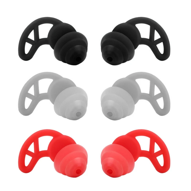 1 Pair Silicone Ear Plugs In-ear Fit 160 Degree On-ear Design keep quiet for Studying Working Sleeping Swimming 40dB SNR