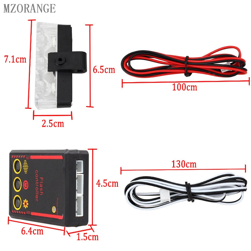 Policyjne światła stroboskopowe LED Stroboskop LED 4 szt. 3 diody LED Światła policyjne Fso Flash Light Auto Car Truck LED Strobe Flash Ambulans