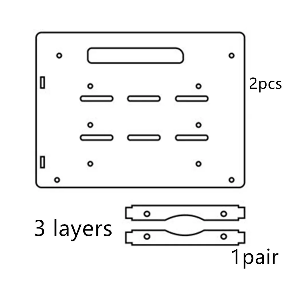 3/4/6/10 طبقات اختياري الاكريليك القرص اختبار مقاعد البدلاء قوس لتقوم بها بنفسك الضميمة الجرف مجموعة أداة القرص الصلب 3.5 "HDD