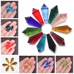 8x20mm Teardrop Bicone Prism Faceted Crystal Glass Loose Crafts Pendants Beads Lot For DIY Jewelry Making Findings