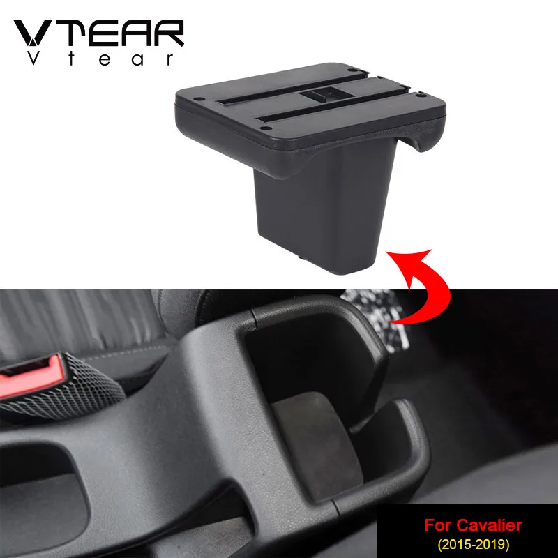 Vtear Auto Armrest USB Leather Organizer Storage Box ABS Center Console Interior Accessories Decoration For Chevrolet Cavalier