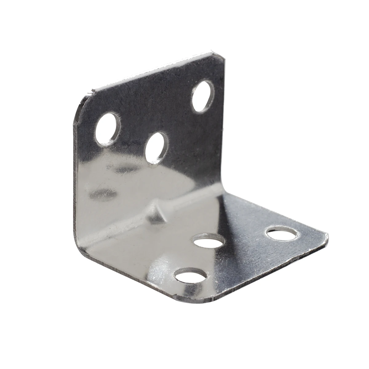 L Shape Size 36x28x28 1mm Thick Nickel Plating Iron Material Corner Bracket with Rib