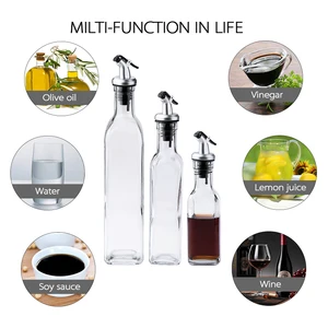 150/250/500ML Botol Minyak Zaitun Kaca Transparan Anti Bocor Bumbu Dapur Cuka Kecap Jenis Tekan Botol Barbekyu Cruet 6 dispenser kecap penjualan terbaik - №