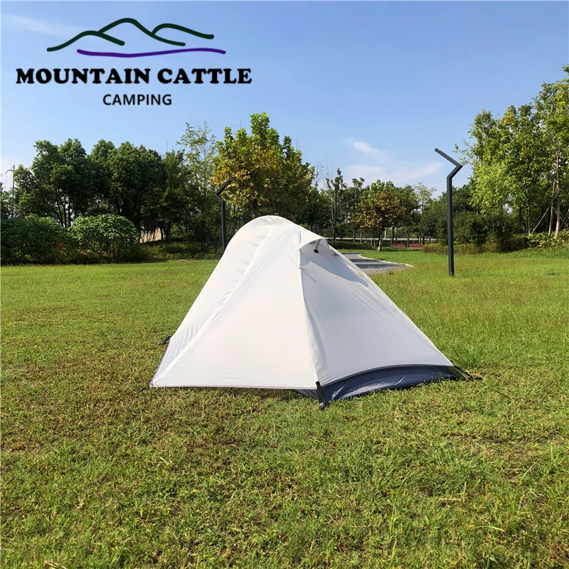 Ultralight 1 Person Camping Tent Outdoor Backpacking Trekking Hiking Cycling Single Tents Waterproof PU3000 Weight 1.45KG image 2
