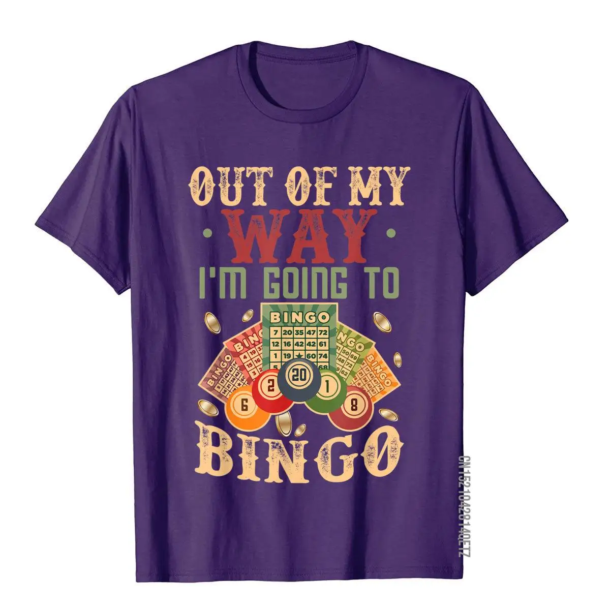 Funny Bingo Shirt Out Of My Way I'm Going To Bingo T-Shirt T Shirt Brand New Summer Cotton Boy T Shirt Holiday