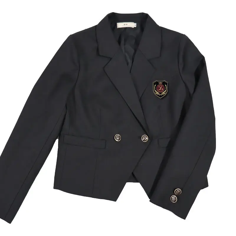 JK Suit Coat Women Girl Black Blazer Suit Jacket Autumn New Top Student College Style Anime Cosplay Costume Cardigan