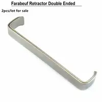 2 unids/lote Retractor de tejido quirúrgico dental Farabeuf doble sujeción labios mejilla Retractores de mano 12cm