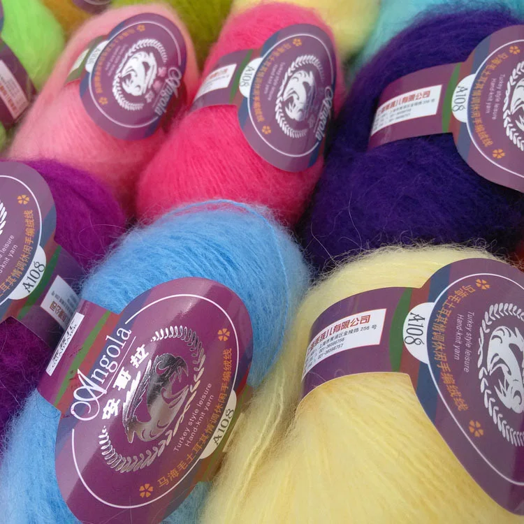 10ball=250g Angola Woolen Mohair Jacquard Wool Knitting Yarn Plush Fine Wool Crochet Yarn Plump Delicate Smooth Yarn