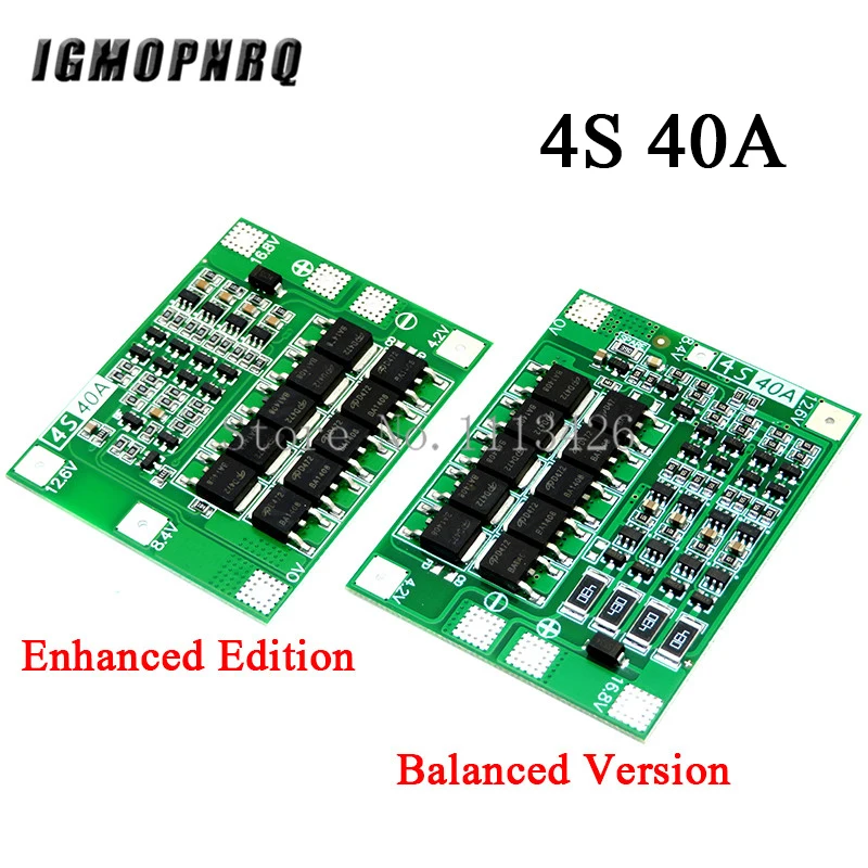 4S 40A Li-ion Lithium Battery 18650 Charger PCB BMS Protection Board with Balance For Drill Motor 14.8V 16.8V Lipo Cell Module