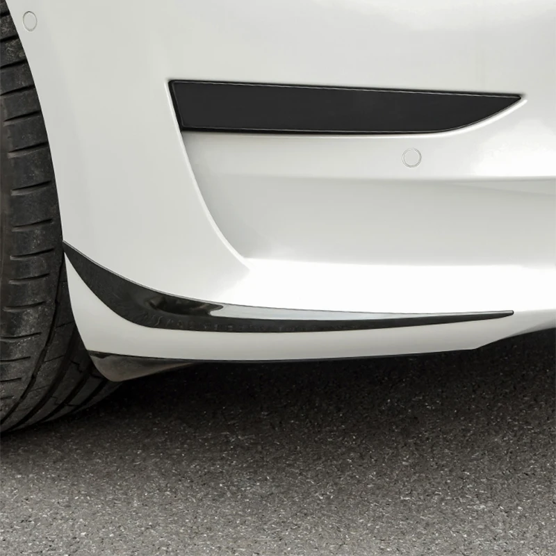 Car Front Bumper Corner Anti-Collision Strip Front Bar Protective Cover Decoration Accessories For Tesla 2022 Model 3 Model Y