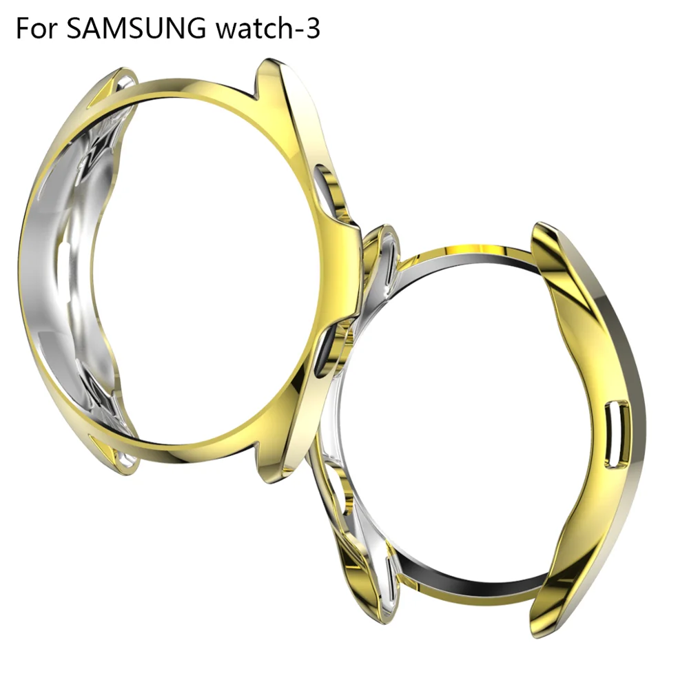 FIFATA para Samsung Galaxy Watch 3 41MM/45MM reloj inteligente TPU chapado carcasa protectora de silicona para Samsung Galaxy Watch 3 funda