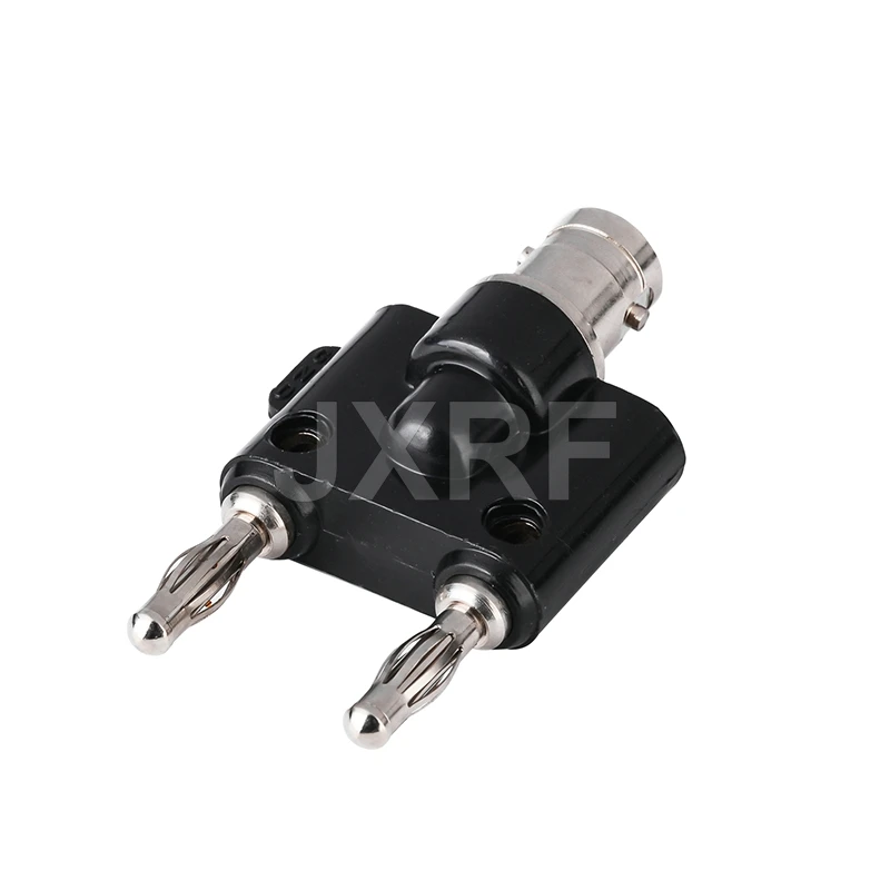 JXRF BNC male Female to two dual 4mm Banana binding post male female jack connector Adapter