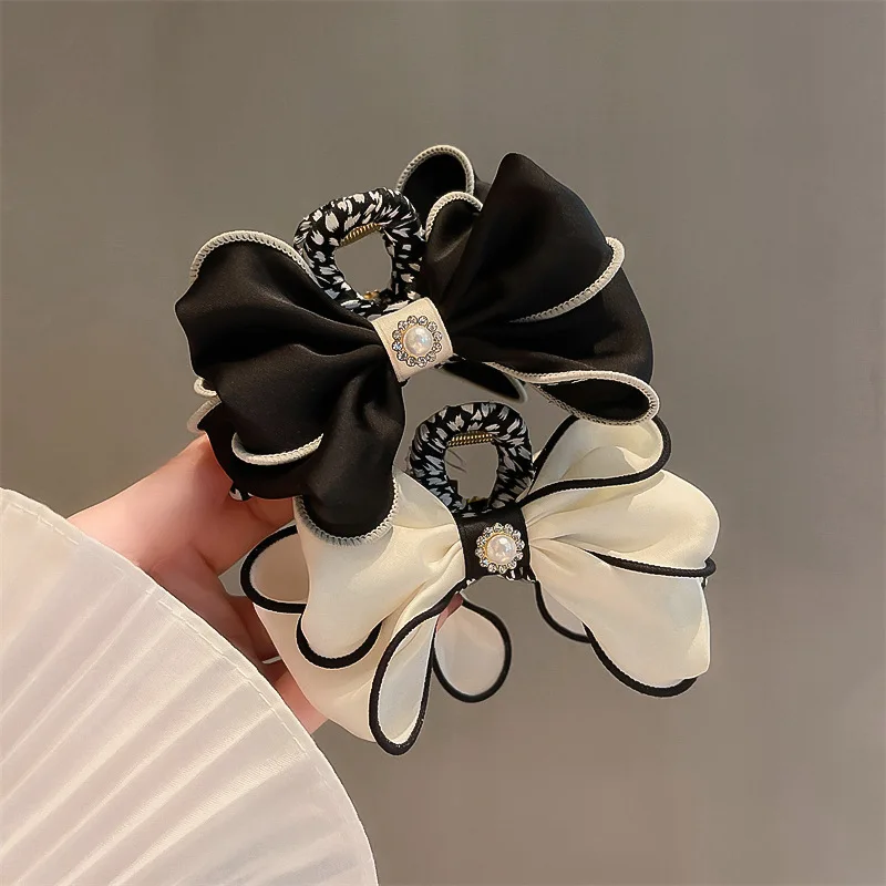 Fabric bow tie clip female large plate hair clip hair volume heavier hair hair clip back of the head shark clip ornaments