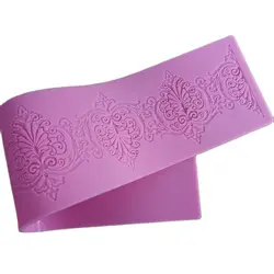 Silicone Cake Border Lace Mold Mat Soap Handmade Fondant Decorating Tool DIY Aroma Mould Making K777