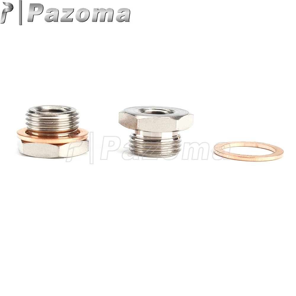 Reduce 18mm to 12mm Stainless Steel O2 Sensor Adapter Thread Oxygen Plug For Harley Dyna Softail Sportster Touring V-Rod 2010-17