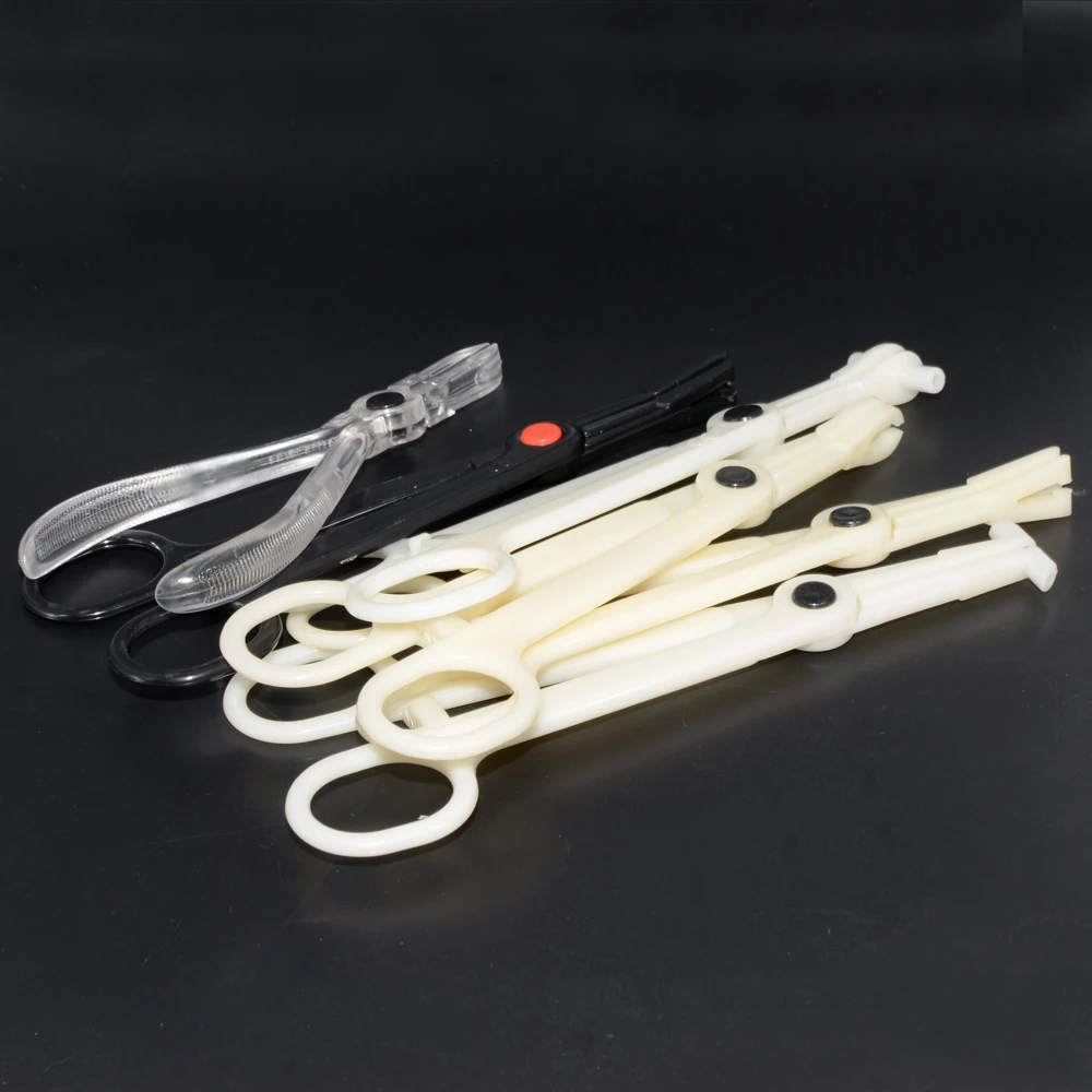 1PC Acrylic Piercing Clamp Ear Lip Navel Nose Round Open Septum Piercing Tools Forceps Plier Clamp Permanent Body Jewelry Tool
