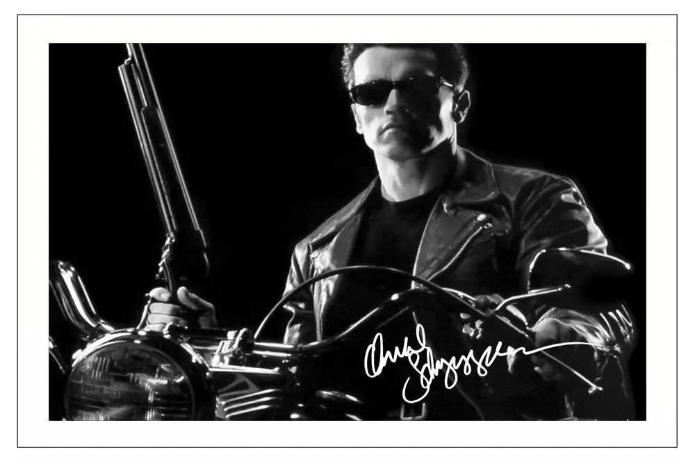 TERMINATOR ARNOLD SCHWARZENEGGER SIGNED Art Silk Poster Print 24x36inch