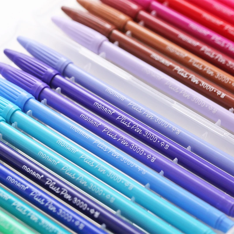 BOWBOE brand candy color gel pen fiber pen Korea monami 3000 watercolor pen account hook line pen 18/24/36 color