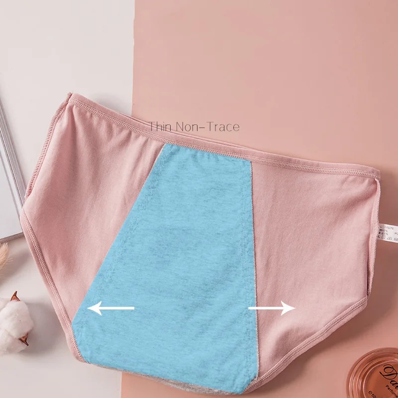 ZJX Women Leak Proof Menstrual Panties Widen Physiological Pants Women\'s Period Cotton Ladies Waterproof Underwear M XXL