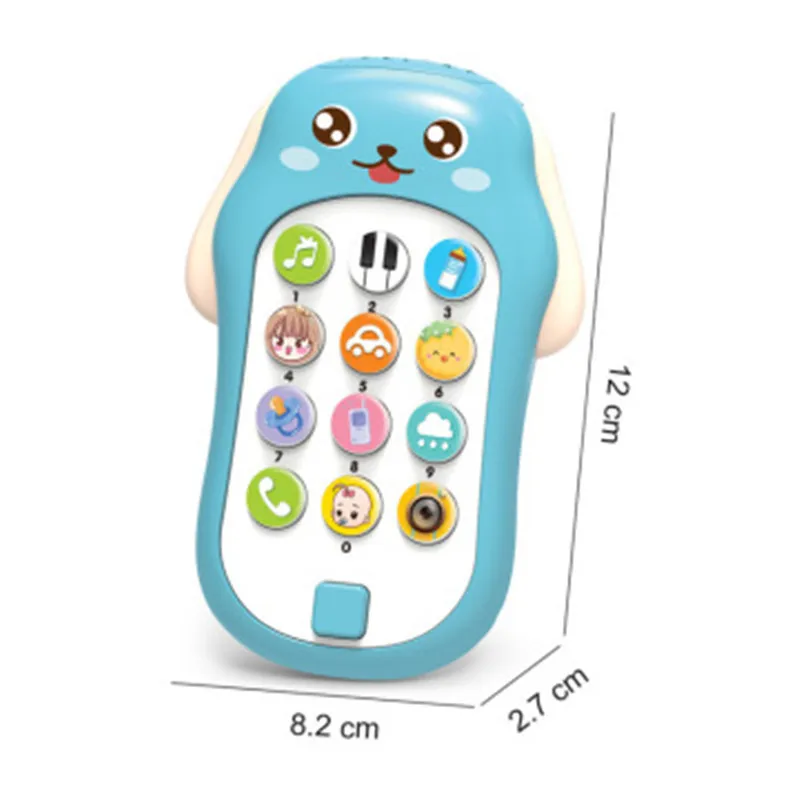 Baby Gutta-percha Toy Face Changing Music Mobile Phone Baby Toys Sleeping Artifact Simulation Telephone Early Educational Toy