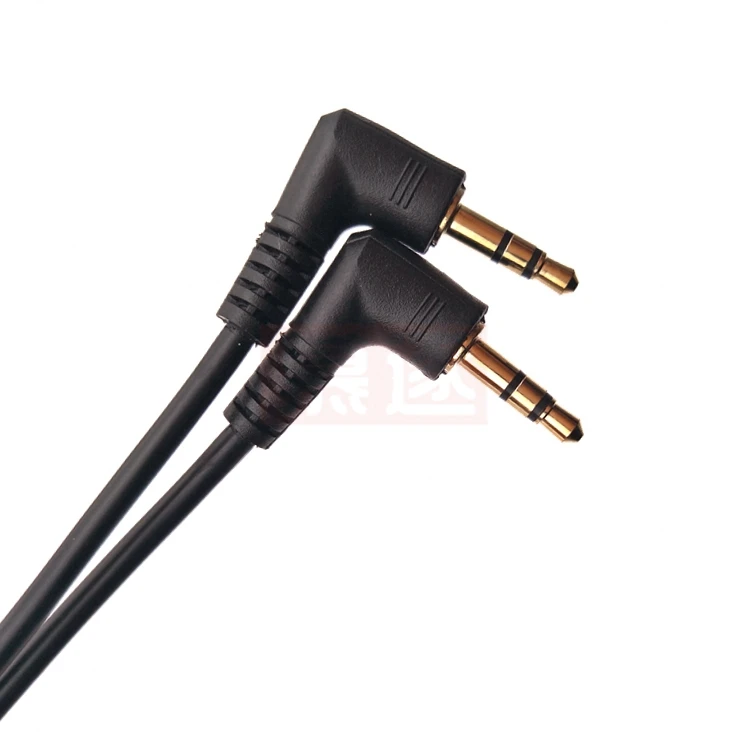 PVC + Metal Ângulo Direito 3,5mm Klinke Stecker Auf Stecker Áudio Estéreo AUX Kabel Für Auto AUX 90 Grad