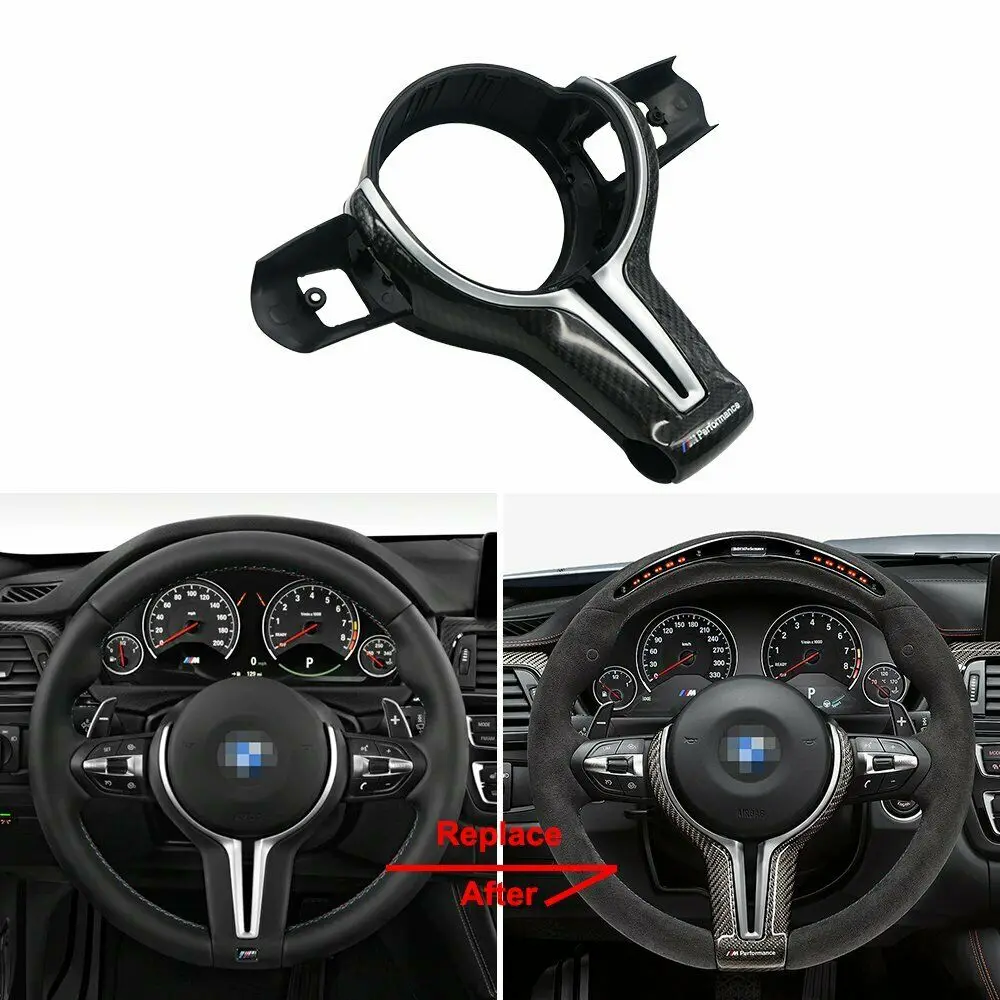 Carbon Fiber Steering Wheel Cover Trim For BMW F80 X3 x4 X5 x6 M3 F82 M4 F10 M5 F06 F12 F13 M6 F15 X5M