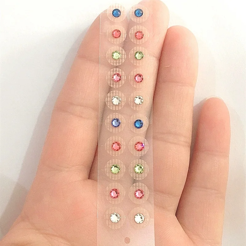 Crystal Gem Stone Magnetic Bead Clear Tape Auricular Sticker Ear SEEDS Ear Acupuncture