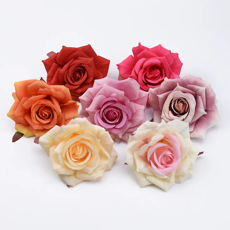 100 Stück Seidenrosen, Blumen, Wanddekoration, Badezimmer-Accessoires, Weihnachtsdekorationen für Zuhause, Hochzeit, Günstige Kunstpflanzen, Brautbrosche – Detail 4
