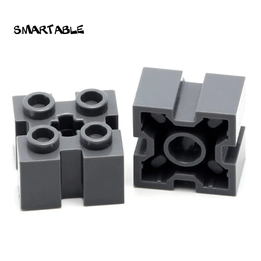 

Smartable Brick Special 2x2 with Axle Hole with Groove in 4 Sides Building Blocks Parts Toys For Kids Compatible 90258 30pcs/lot