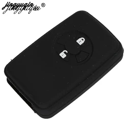 Jingyuqin-funda de silicona para llavero de coche, carcasa sin llave para Toyota Avalon, Corolla, Yaris, Hilux, Vitz, Rav4, Aqua, Camry, auris