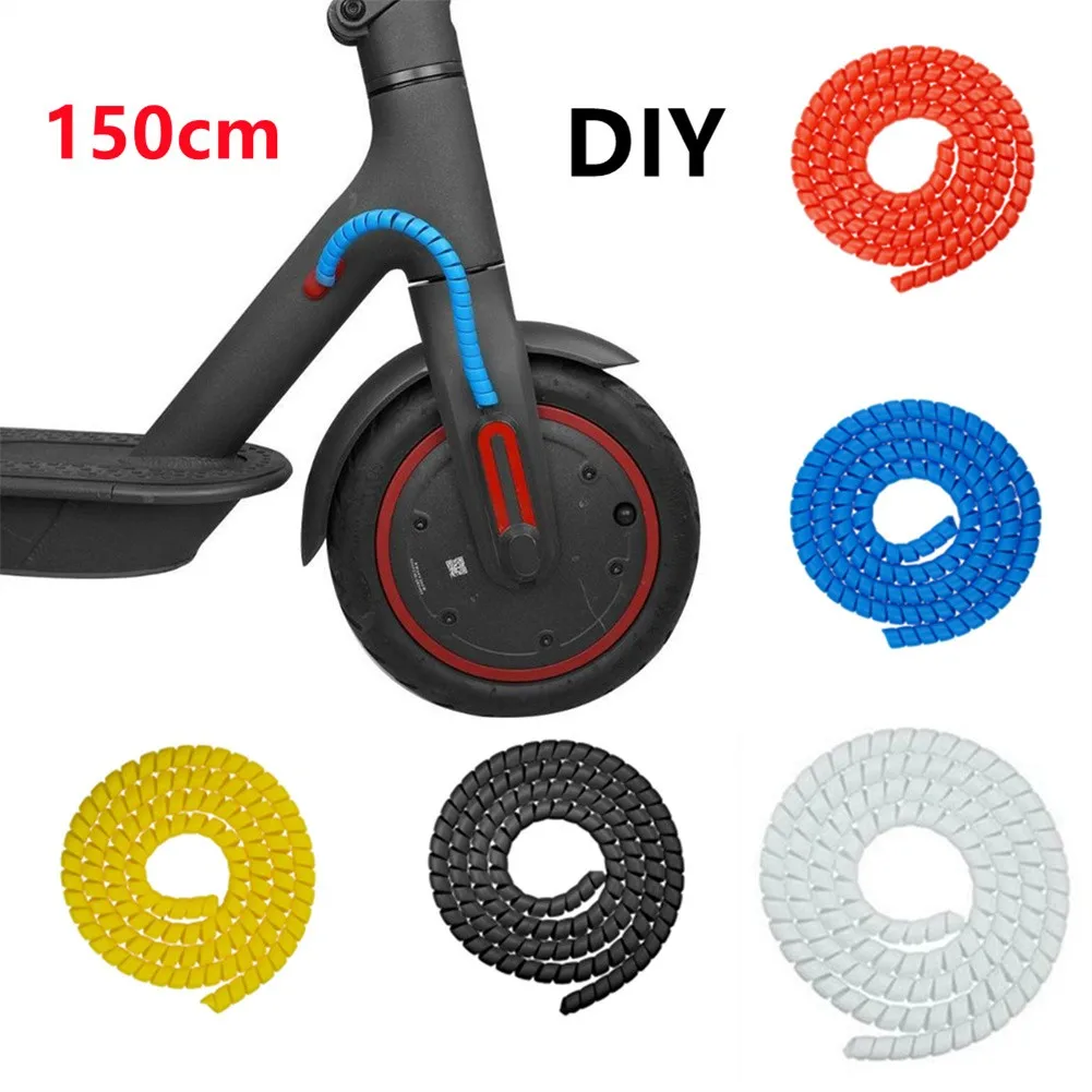 E-Scooter Brake Line Spiral Protective Cover Tube For Xiaomi Pro 1S Electric Scooter Winding Cable Wire Protector Accessory